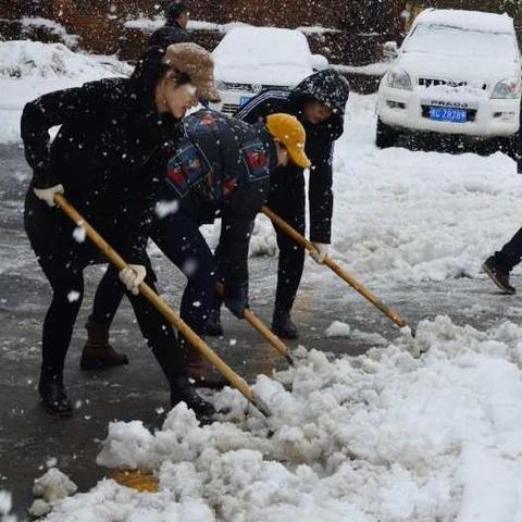 以雪为令有序组织清扫院内积雪