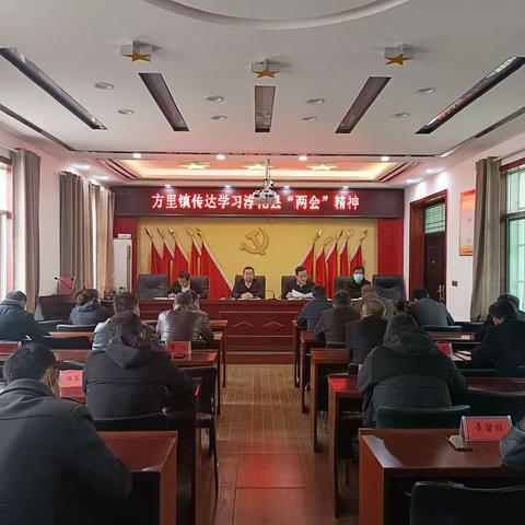 方里镇传达学习县“两会”精神