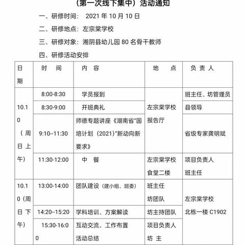 “国培计划”（2021）湘阴县幼儿园骨干教师整校推进工作坊研修项目开班典礼暨第一次线下集中培训