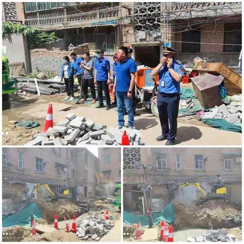 【金耀办事处城建所】助力老旧小区改造    强力拆除违章建筑