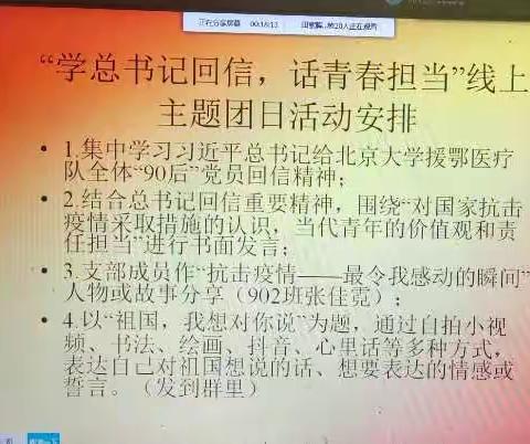 学总书记回信，话青春担当”常福中学线上主题团日活动