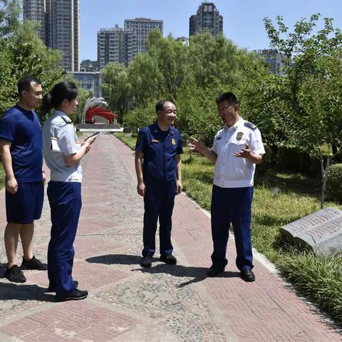 郝凯支队长实地验收宝鸡市消防文化主题公园改造升级工作