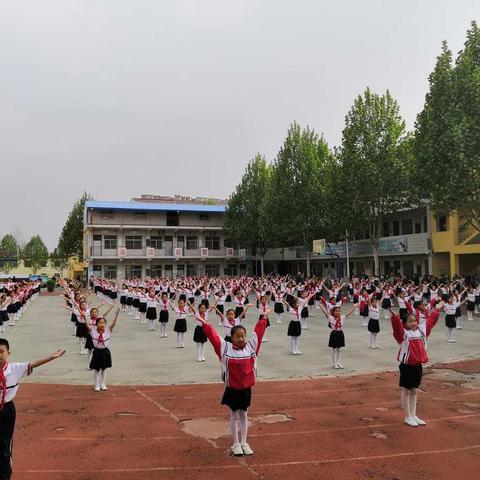 激情飞扬        快乐起舞     ——平陆县实验小学“大课间   大比拼”曳步舞展示