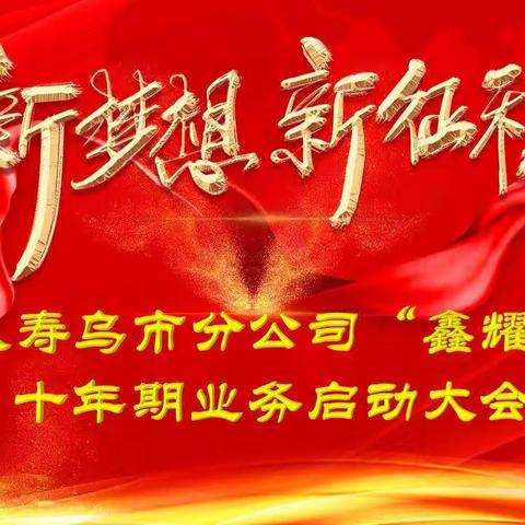 【乌市营销发展部】乌市分公司大个险“鑫耀至尊”十年期业务启动大会