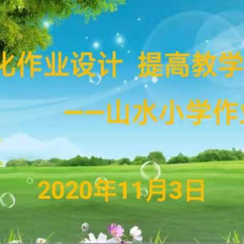优化作业设计   提高教学效率——记山水小学作业展