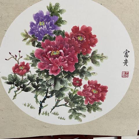 国画写意牡丹