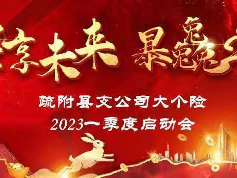 中国人寿疏附县支公司大个险渠道“同鑫同行 共𠓗未来”2023一季度业务启动大会