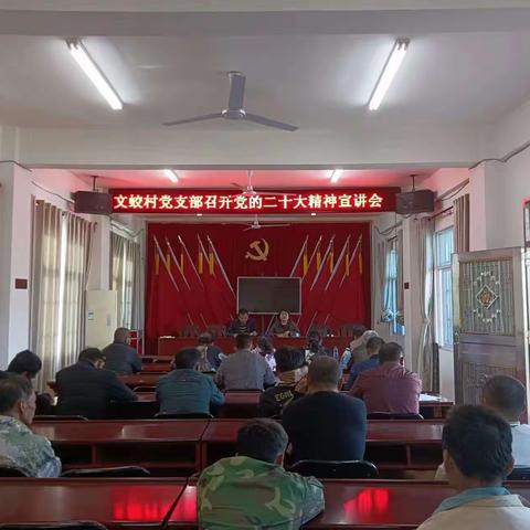 文蛟村党支部召开党的二十大精神宣讲会
