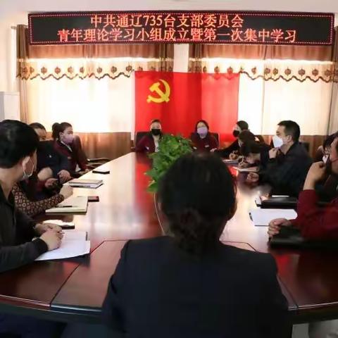 中共通辽735台支部委员会青年理论学习小组启动仪式