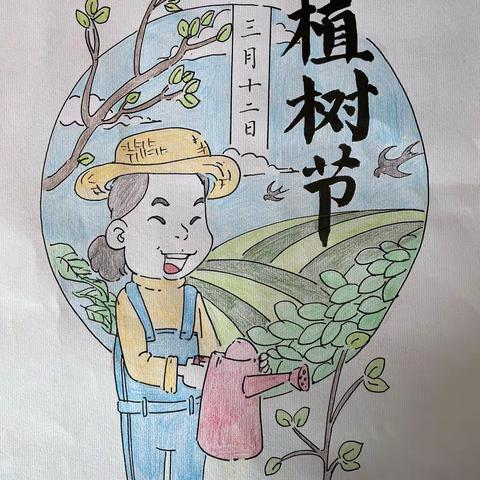 实验小学开展【一抹新“绿”，彩绘新图】绘画、手抄报活动