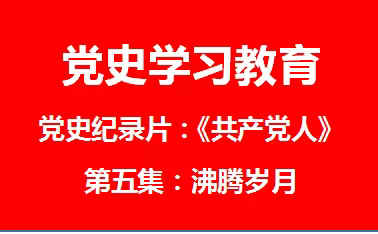 【党史学习教育】党史记录片《共产党人》第五集：沸腾岁月