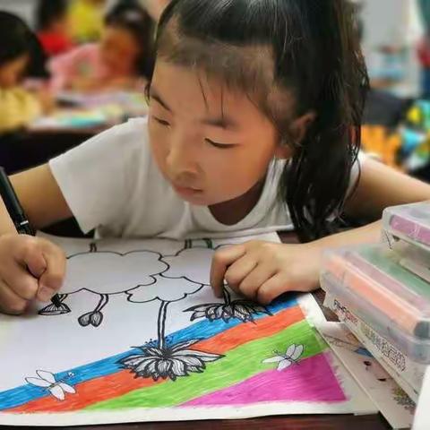 童心童画——智康课后服务宋观校区水彩画报道