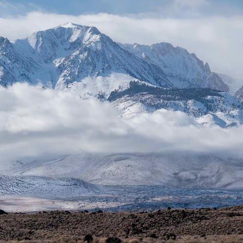 追雪追云追光，看山看水看梦境…加州HWY395 的冬季