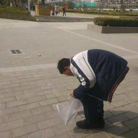 八年级七班开展“环境小卫士”活动（副本）