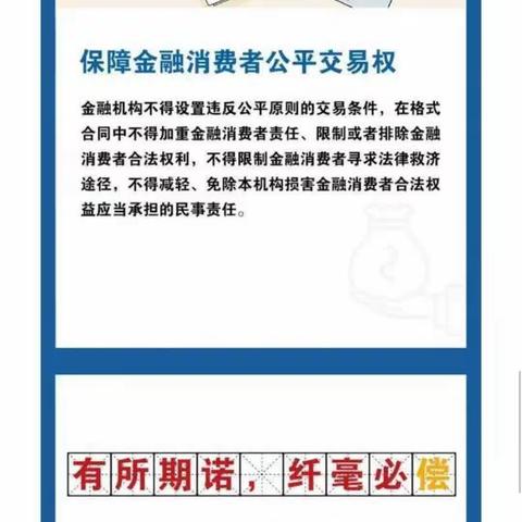 金融消费者权益四字口诀