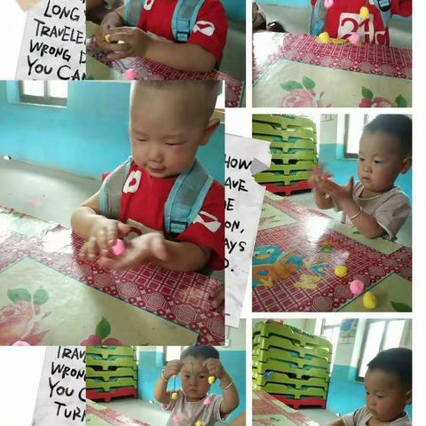 小班节日礼仪操作材料，孩子玩的很开心