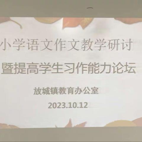 在观摩中研讨 在研讨中成长 ﻿————放城镇小学语文作文教学研讨暨题号小学生阅读能力论坛活动
