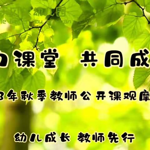 “魅力课堂，共同成长”—南宇幼儿园关口园区教师公开课展示活动