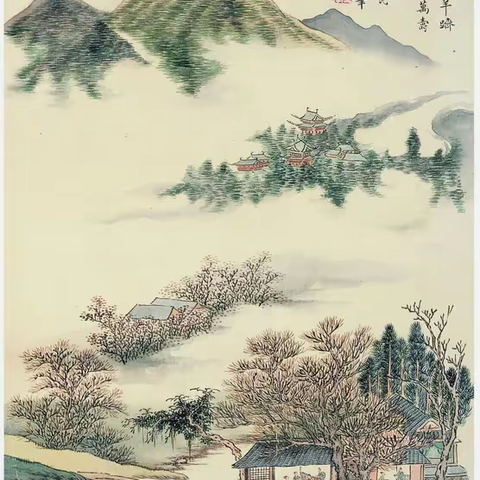 王翚青绿山水画