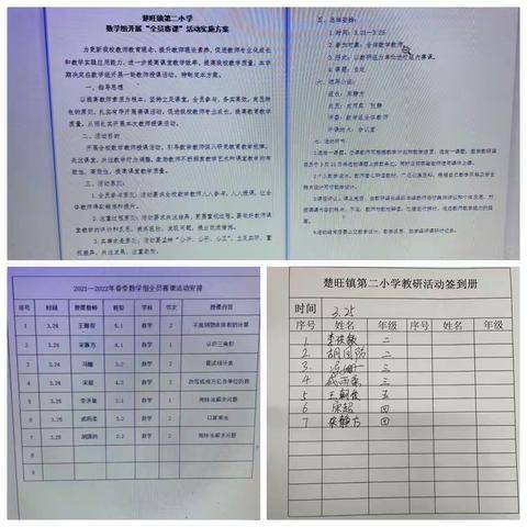 赛课展风采     评课促成长——楚旺镇第二小学开展数学赛课活动