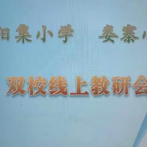 【滏阳集娄寨双校教研会】   双校时空连线，共研线上教学