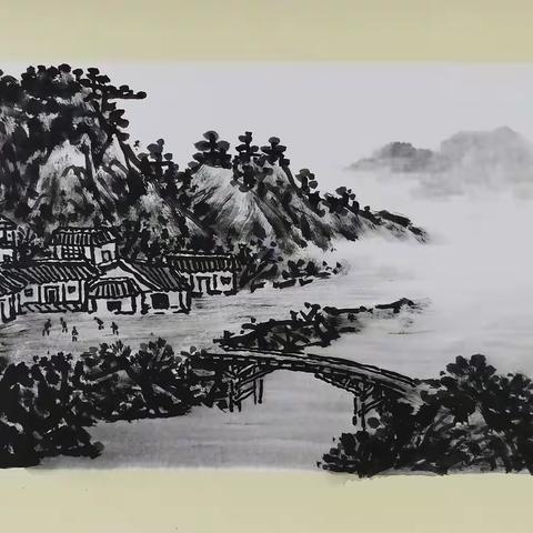 长方形小品水墨画——陈利波国画艺术