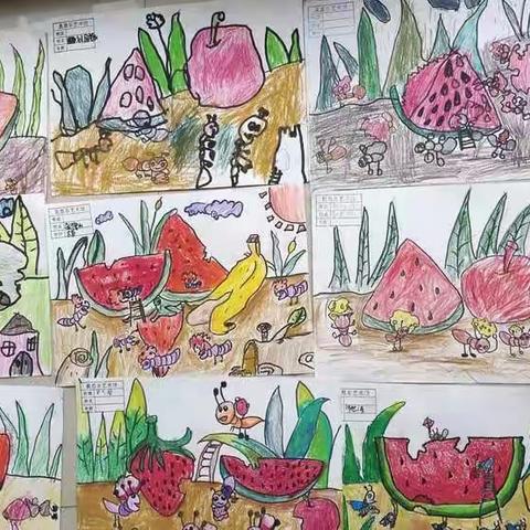 2021年暑假两宝画画作品