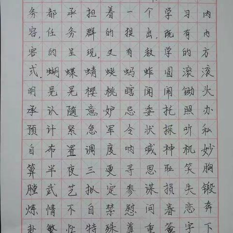 薛庄小学教师练字10