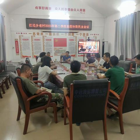 江边乡老村2023年第二季度基层协商民主会议