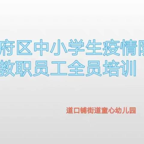 道口铺童心幼儿园疫情防控教职员全员培训