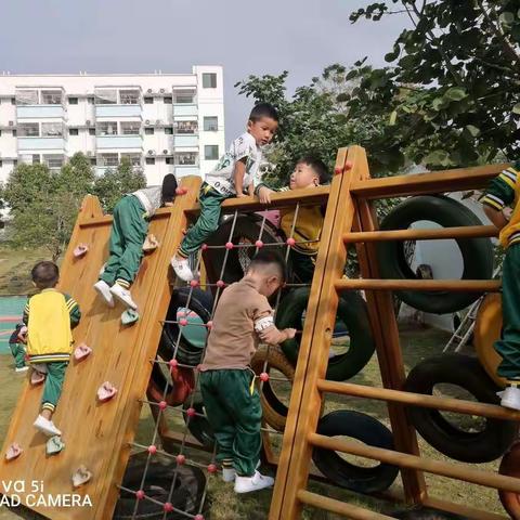 屯昌县新兴镇中心幼儿园中三班11月份学习故事《我勇敢的攀爬》