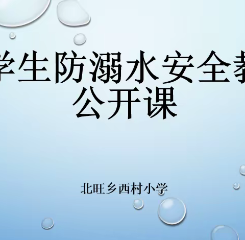 西村小学防溺水安全教育公开课