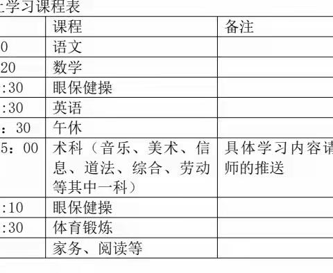 石岐实验小学“停课不停学”居家学习告知书