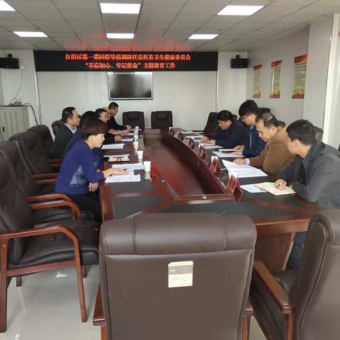 自治区第一巡回指导组调研托县卫生健康委员会“不忘初心、牢记使命”主题教育工作