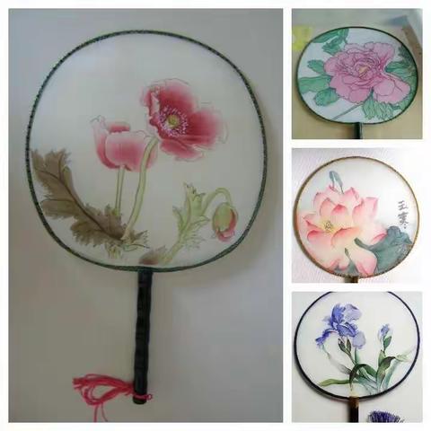 江岸区后湖街道惠民苑社区中秋手绘团扇活动