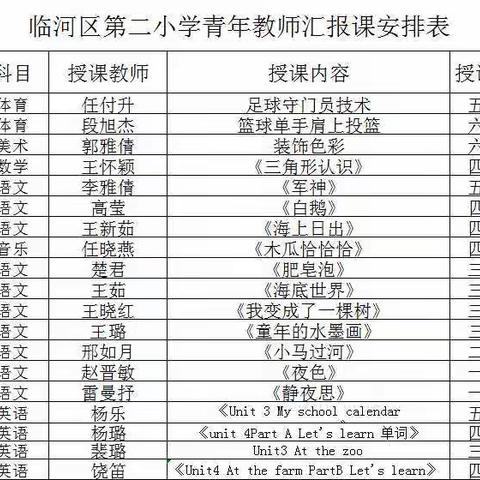 青竹青年节节向上  ——  临河二小青年教师汇报课