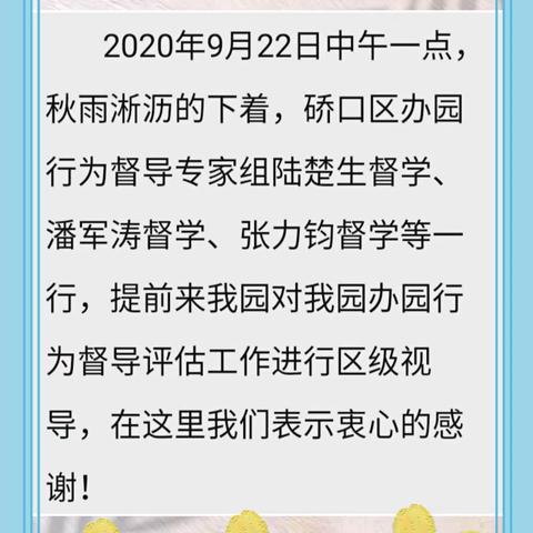 专家视导，忠恳良效，敦促幼儿园规范发展（硚口区春晖幼儿园受检纪实）