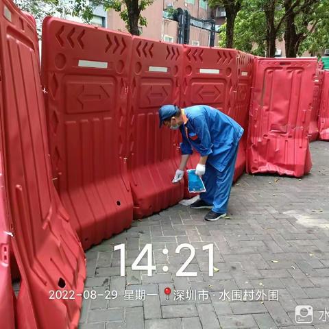 【福田爱卫】福田街道：2022年8月29日我司组织消杀队伍进行消杀作业
