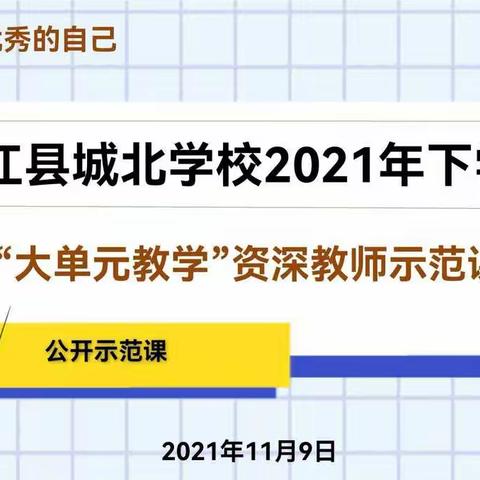 减负提质，探大单元教学之“道”——城北学校数学科“大单元教学”资深教师展示掠影