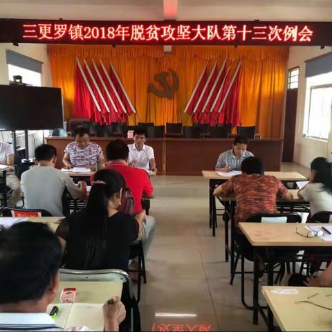 三更罗镇2018年脱贫攻坚大队第十三次例会——专题研究深度贫困村二村2018年脱贫摘帽工作