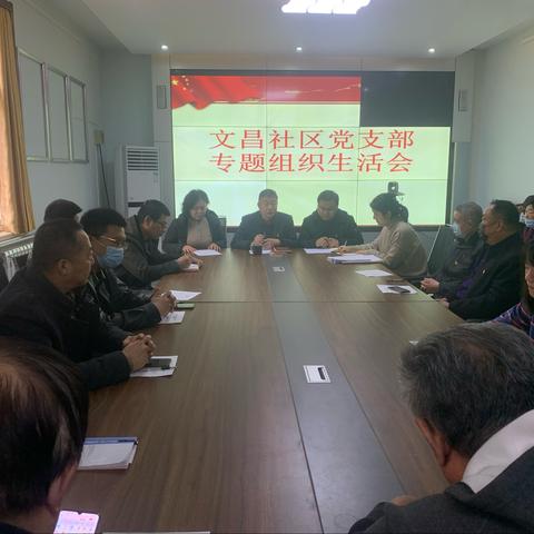 文昌社区召开党支部专题组织生活会