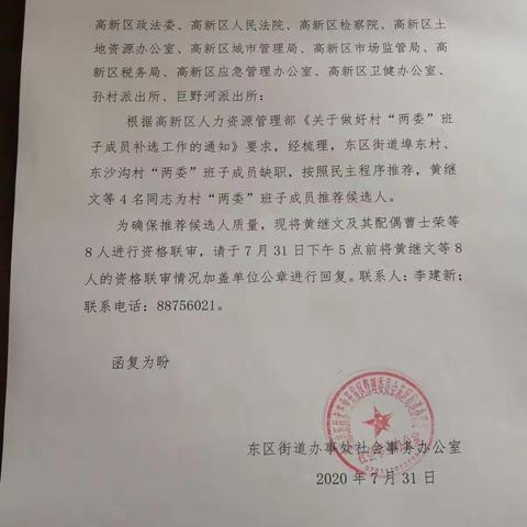 加强基层组织建设，东区街道完成补选工作