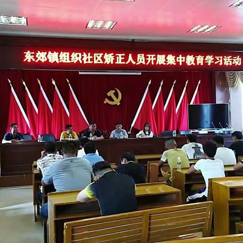 市司法局到东郊司法所开展社区矫正人员集中教育活动并检查社区矫正管理档案