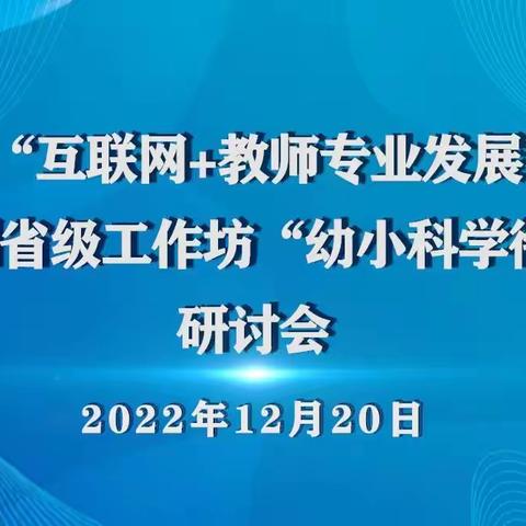 启云上智慧 研幼小衔接——2022山东省"互联网+教师专业发展"工程幼儿园省级工作坊“幼小科学衔”研讨会