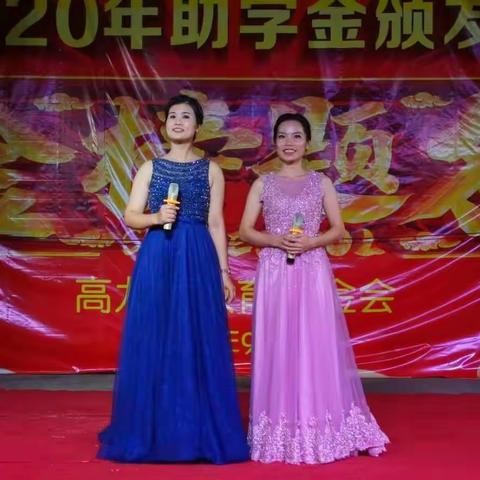 定城镇高龙村乡村振兴工作队协同村干部举办高龙村助学金颁发文艺晚会