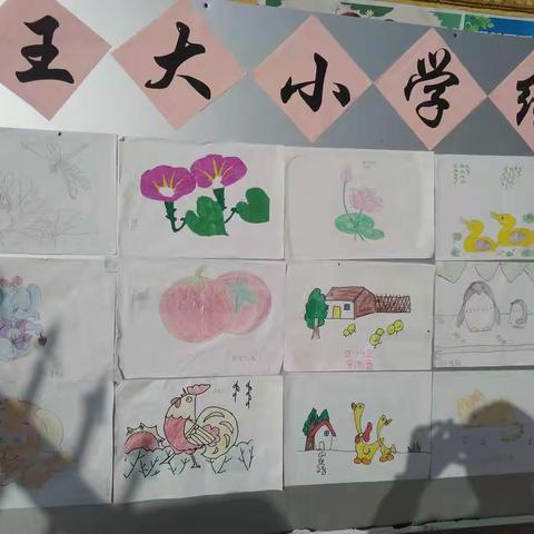 南赵楼镇王大小学绘画展