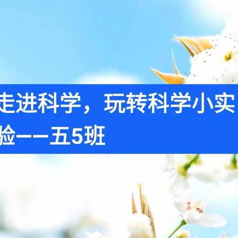 让科学丰富居家生活，爱科学，爱学习，爱生活！——明华实验小学 五5班