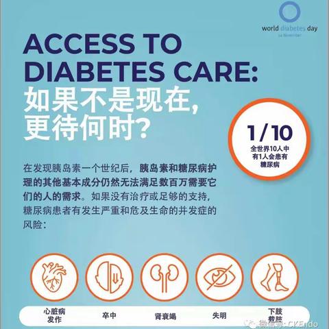 胰岛素100年 l 糖尿病日主题：ACCESS TO DIABETES CARE-为什么会是这个主题