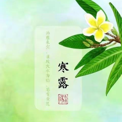 十月深秋至，菊华寒露浓。  二十四节气—寒露节气主题活动