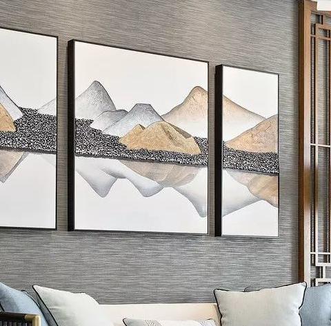 100平新中式，简约沙发墙太有格调，圆桌餐厅实用上档次！